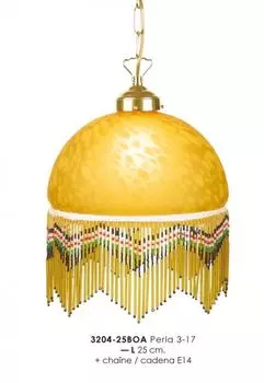Подвесной светильник в стиле кантри со стеклянной бахромой 3204 - 25BOA 3 - 17 лампа желтого света Casa Padrino
