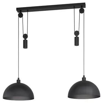 Подвесной светильник WINKWORTH 1 стальной черный E27 2X40Вт Д:118см Ш:38см В:110см с регулируемой яркостью EGLO