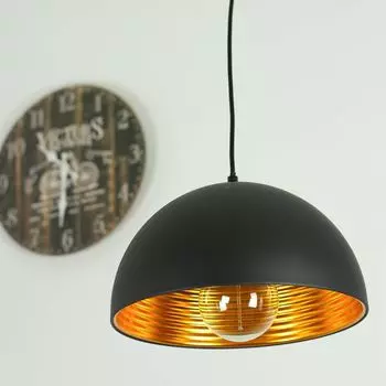 Подвесной светильник винтажный "Нелла" из черного золота, металлический подвесной светильник для гостиной, столовой, обеденного стола Licht-Erlebnisse