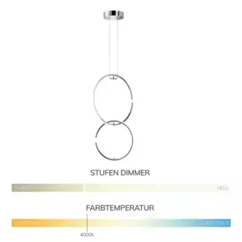 Подвесной светильник Wofi, серебряный
