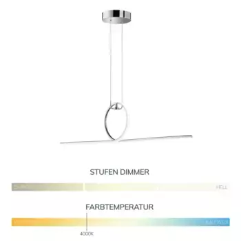 Подвесной светильник Wofi, серебряный