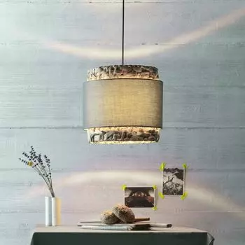 Подвесной светильник, высота 140 см, 35 см, E27, макс. 60 Вт, кабель можно укоротить. Lightbox, серый