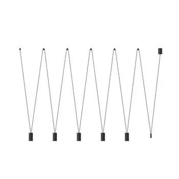 Подвесной светильник XXL, черный L: макс. 244 см. 5 регулируемых подвесных светильников GU10 для гостиной, обеденного стола. Licht-Erlebnisse