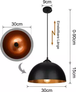 Подвесной светильник Yakimz, черный