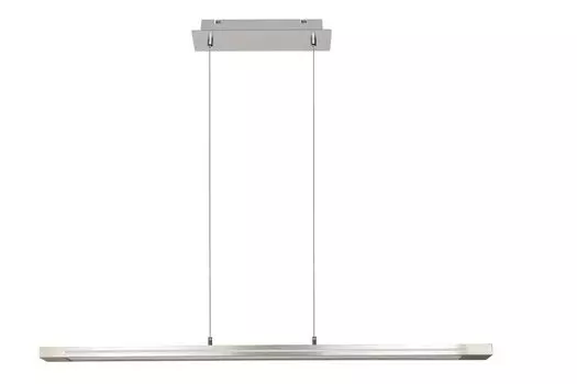 Подвесной светильник YORDANA металл сатиновый хром LED 3000K Д:103,5см В:120см с регулируемой яркостью и сенсорным выключателем Rabalux, белый