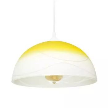 Подвесной светильник желто-белый E27 30 см, стеклянный подвесной светильник в стиле ретро, кухонный светильник Licht-Erlebnisse