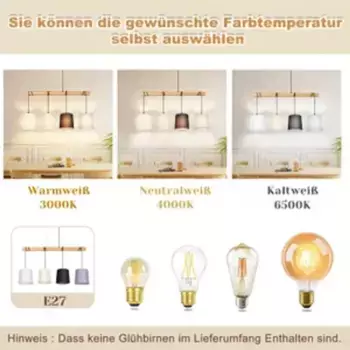 Подвесной светильник ZMH, белый