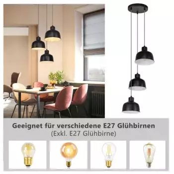 Подвесной светильник ZMH, черный