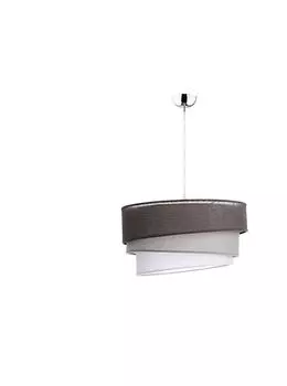 Подвесной светло-серый дизайнерский абажур из ткани круглый 45см современный стильный светильник для спальни FELICITA Licht-Erlebnisse