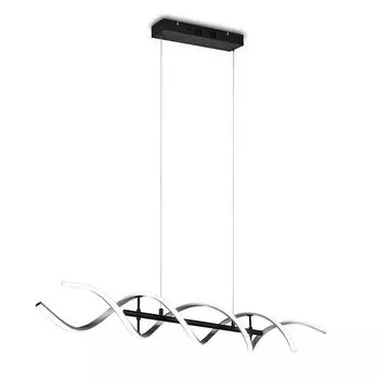 Подвесной светодиодный светильник, алюминий, черный выключатель, CCT, H 150 см etc-shop
