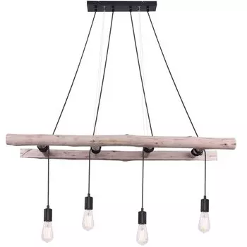 Подвесной светодиодный светильник, деревянная лестница, натуральный, H 192 см, IRMGARD etc-shop