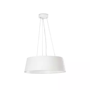 Подвесной светодиодный светильник Faro Modern Aina из алюминия, текстиля и пластика белого цвета., белый