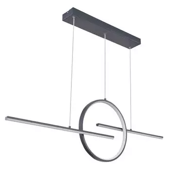 Подвесной светодиодный светильник, графит, с регулировкой яркости, L 124 см, BARRAL etc-shop, серый