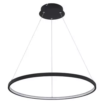 Подвесной светодиодный светильник, кольцевой дизайн, черный, 60 см etc-shop