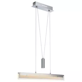 Подвесной светодиодный светильник, регулируемый по высоте, хром, стекло, L 80 см etc-shop