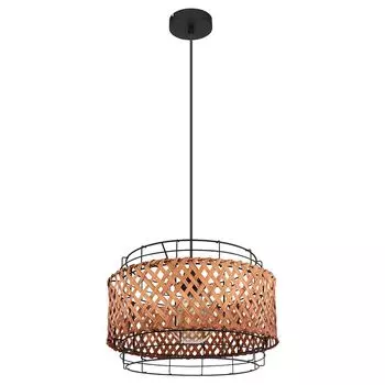 Подвесной светодиодный светильник RGB, бамбуковая сетка, сетчатый дизайн, высота 120 см etc-shop, черный