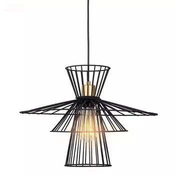 Подвесной светодиодный светильник RGB, металлическая проволока, черный, D 45 см etc-shop