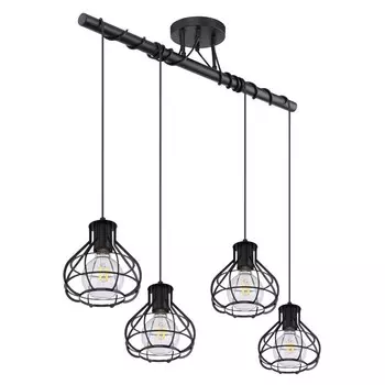 Подвесной светодиодный светильник RGB, планки, черная решетка, L 80 см etc-shop, черный