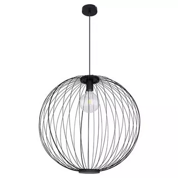 Подвесной светодиодный светильник RGB, шар, металлическая клетка, черный, D 60 см Globo Lighting