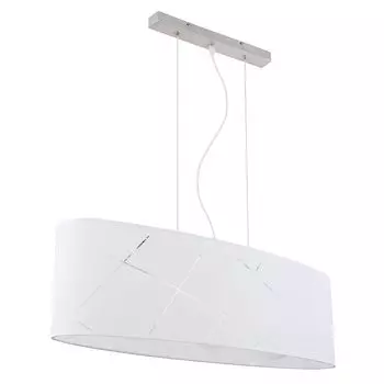 Подвесной светодиодный светильник RGB, текстиль, белый, матовый никель, L 77 см etc-shop