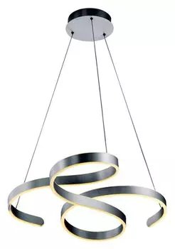 Подвесной светодиодный светильник Trio France из матового алюминия, 52 Вт, 6500 лм., серебро