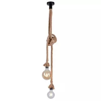 Подвесной светодиодный светильник, веревочный дизайн, H 120 см, ROPE etc-shop, коричневый