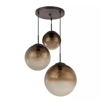 Подвесной светодиодный светильник, желтый, 3 шарика с DM 20 - 25 - 30 см VARUS etc-shop, коричневый