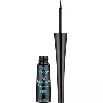 Подводка для глаз Essence Dip Водостойкая 24 часа Стойкость Глубокий черный цвет Точность Легкое нанесение Яркий естественный макияж глаз Веганский Без жестокости Без парабенов