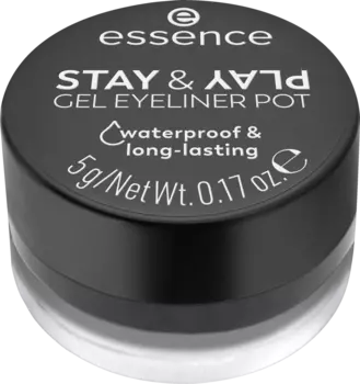 Подводка для глаз essence STAY & PLAY GEL EYELINER POT 01 Black