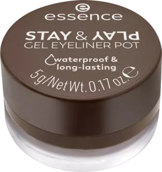 Подводка для глаз essence STAY & PLAY GEL EYELINER POT 02 Brown