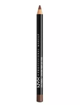 Подводка для глаз slim eye pencil Nyx Professional Makeup, цвет dark brown, вес 1 гр.