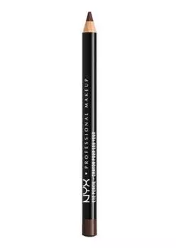 Подводка для глаз slim eye pencil Nyx Professional Makeup, цвет black brown, вес 1 гр.