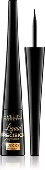 Подводка для глаз водонепроницаемый Eveline Cosmetics Liquid Precision 2000 Procent, Black 4 ml