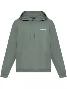 Подземная толстовка с капюшоном AllSaints, зеленый