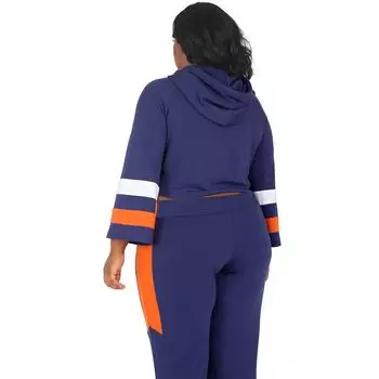 Poetic Justice Plus Размер Женская укороченная толстовка с пышными рукавами и расклешенными рукавами Poetic Justice