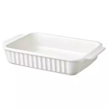 POETISK Форма для запекания, натуральный белый, 34x23 см IKEA