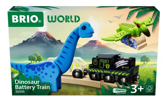 Поезд Brio Dino на батарейках