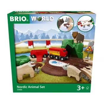 Поезд с животными Brio World Nordic