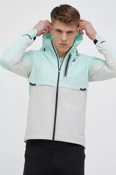 Погодная беговая куртка On-running, зеленый