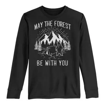 Походная футболка с длинными рукавами для мальчиков 8–20 лет May The Forest Be With You Licensed Character
