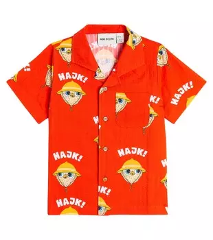 Походная хлопковая рубашка Mini Rodini, красный