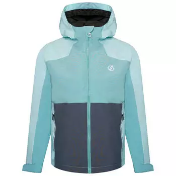 Походная куртка In The Lead III для походов/туризма/трекинга детская непромокаемая DARE 2B, ледяной синий/мятно-зеленый/бирюзово-синий