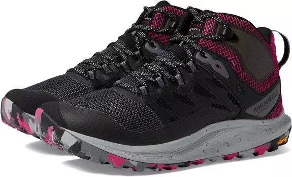 Походная обувь Antora 3 Mid Wp Merrell, цвет Black/Fuchsia