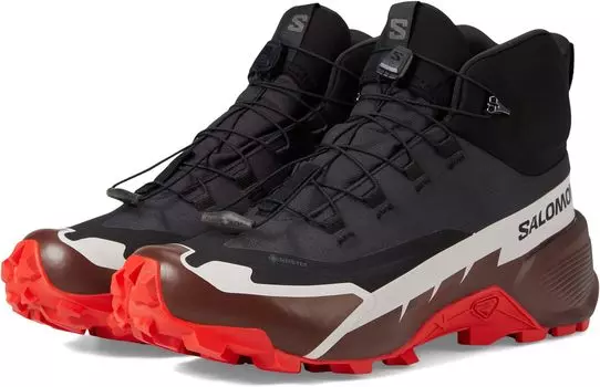 Походная обувь Cross Hike Mid GTX 2 Salomon, цвет Black/Bitter Chocolate/Fiery Red