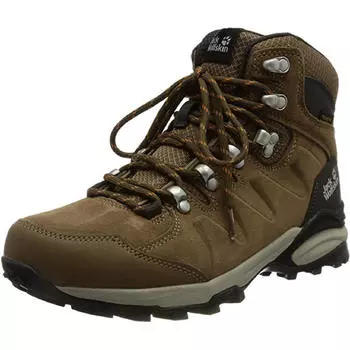 Ботинки Jack Wolfskin Refugio Texapore Mid W на резиновой подошве, коричневый