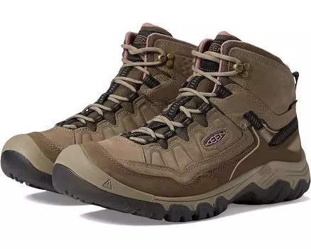 Походная обувь KEEN Targhee 4 Mid Height Durable Comfortable Waterproof, цвет Brindle/Nostalgia Rose