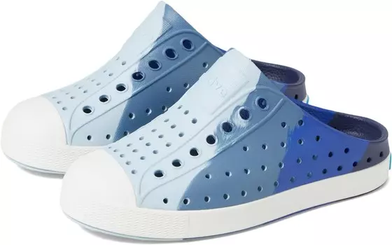 Походная обувь Native Shoes Kids Jefferson Clog Marble, цвет Oasis Adventure Marble/Shell White