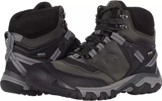 Походная обувь Ridge Flex Mid WP KEEN, цвет Magnet/Black