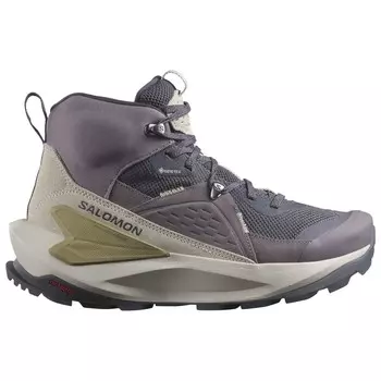 Походная обувь Salomon Elixir Mid GTX, цвет Nine Iron/Shark/Silver Cloud