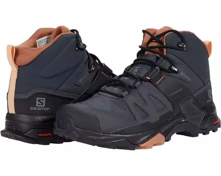 Походная обувь Salomon X Ultra 4 Mid GTX, цвет Ebony/Mocha Mousse/Almond Cream